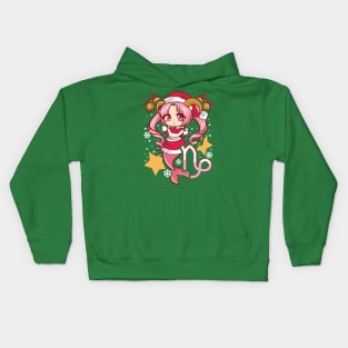 Chib Zodiac Capricorn Santa Claus Girl Manga Kawaii Kids Hoodie